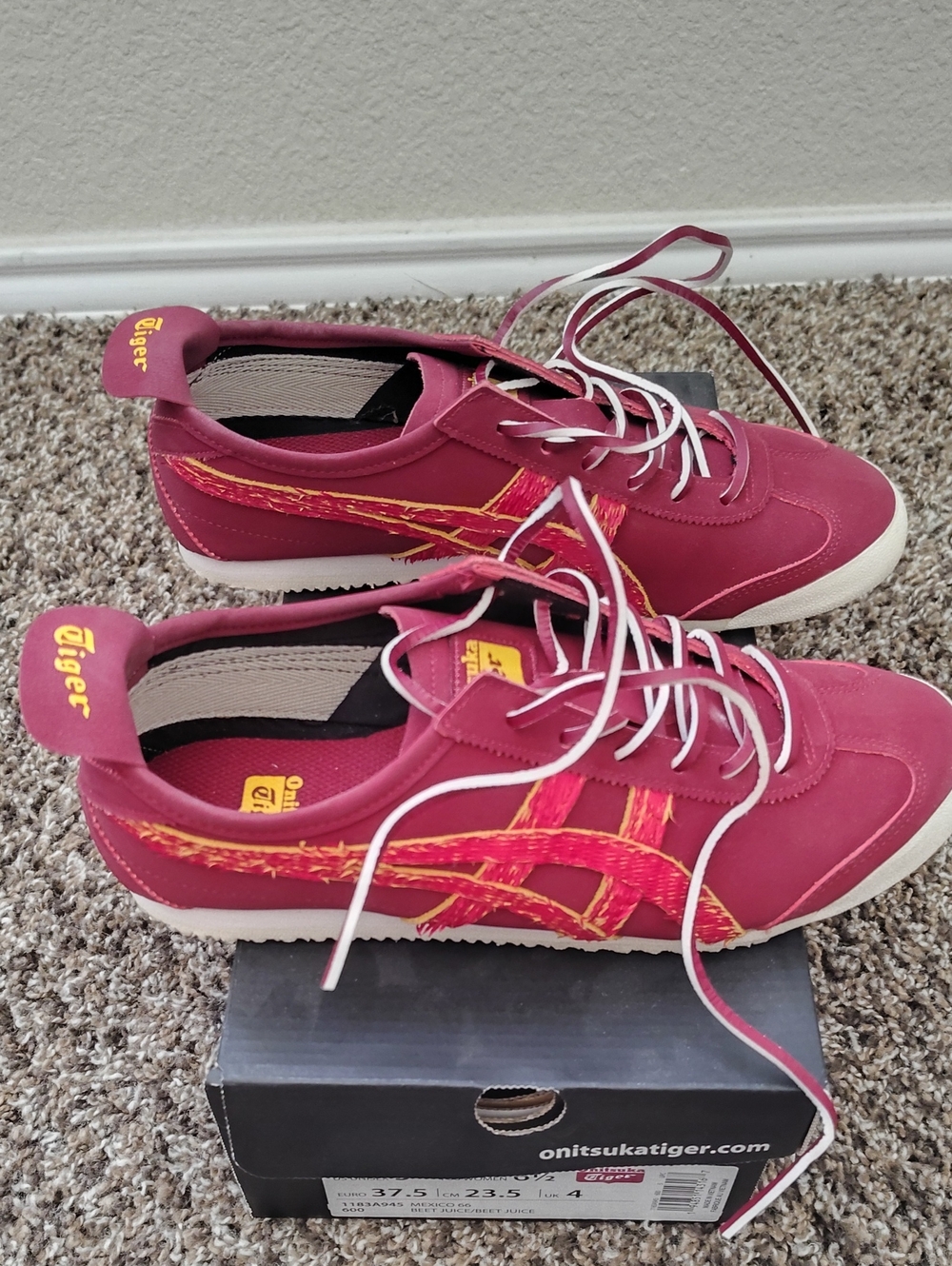 Onitsuka Tiger by Asics Women's Berry Red Mexico 66 Sneakers